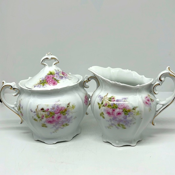 P. T . Bavaria Dining Vintage Pt Bavaria Sugar Bowl And Creamer